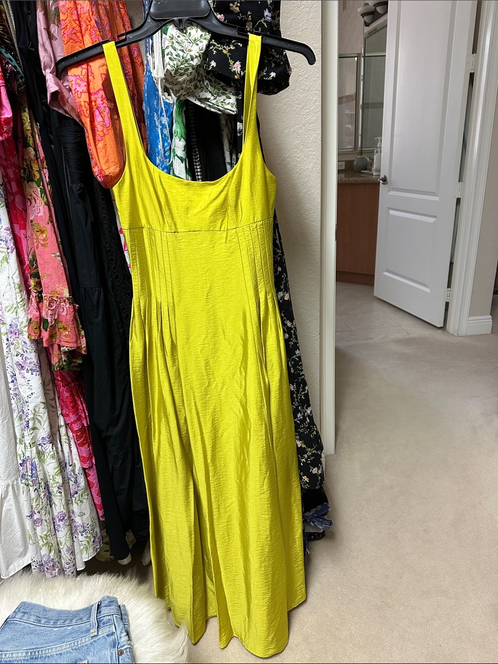 ANTONIO MELANI Lime Yellow Maxi Dress - Picture 4 of 7